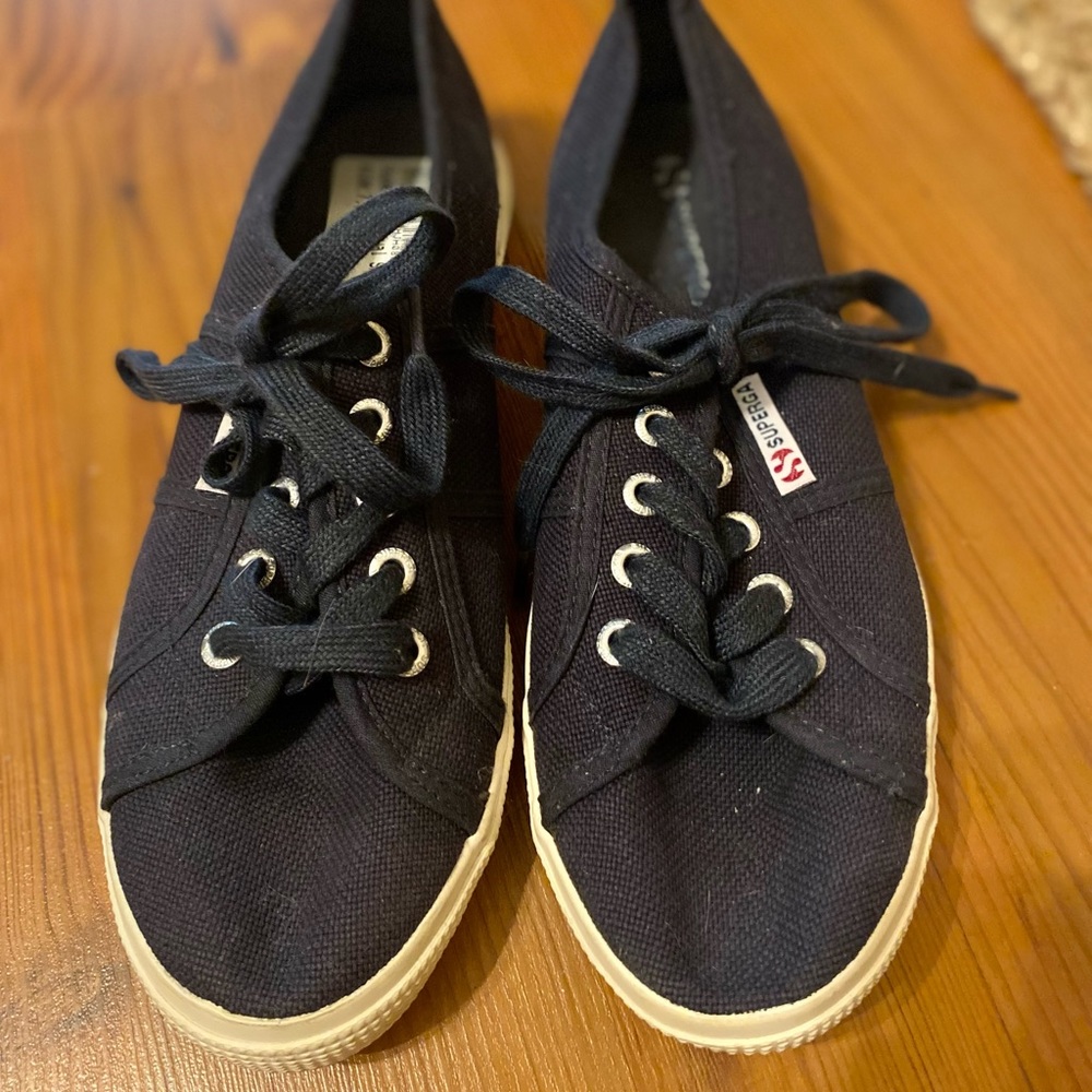 Superga New Navy Canvas Shoes 71/2